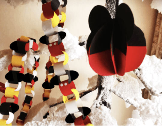 En attendant Noël Jour 22 : On bricole une guirlande Mickey